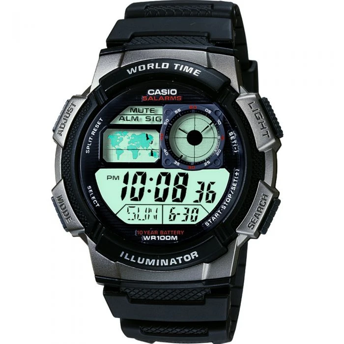 Casio AE1000W-1B World Time Watch 1 Casio AE1000W-1B World Time Watch