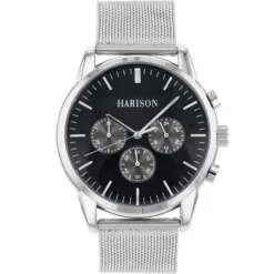 Harison Crew G0099SNS Stainless Steel Watch With Decorative Sub-Dials