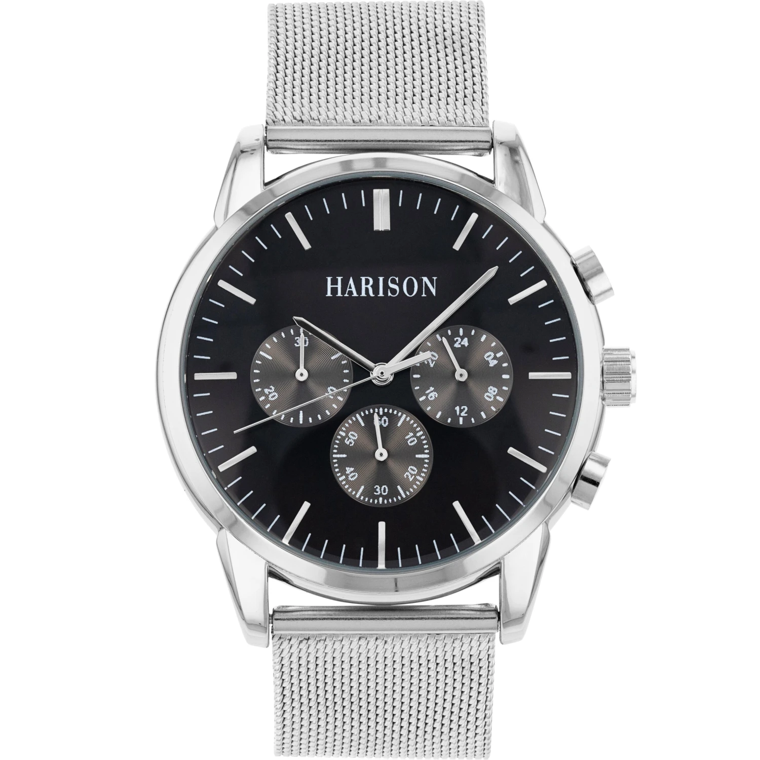 Harison Crew G0099SNS Stainless Steel Watch With Decorative Sub-Dials 1 Harison Crew G0099SNS Stainless Steel Watch With Decorative Sub-Dials