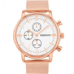 Harison Ezra GH025 Rose Gold-Plated Stainless Steel Watch With Decorative Sub-Dials