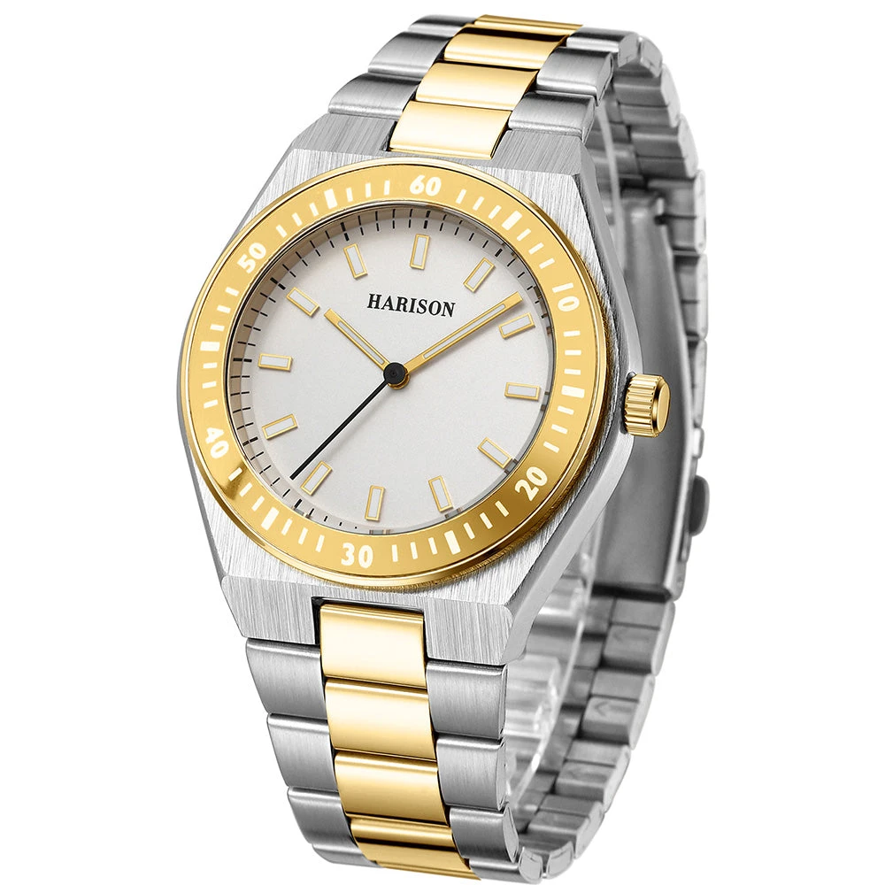Harison Ares XM573-4 42mm Two-Tone Stainless Steel Watch 2 Harison Ares XM573-4 42mm Two-Tone Stainless Steel Watch - Image 2