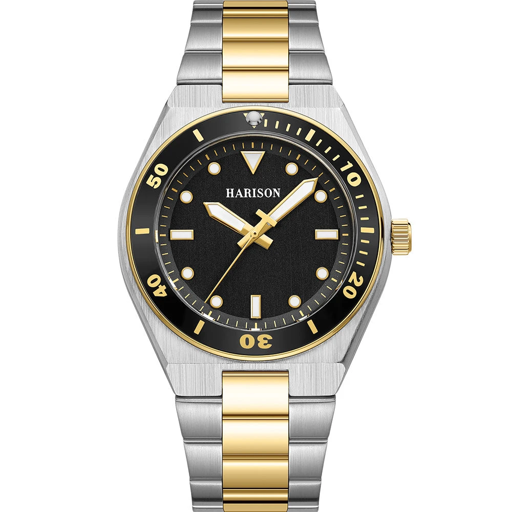 Harison Luis XM577-1 42mm Two-Tone Stainless Steel Watch 1 Harison Luis XM577-1 42mm Two-Tone Stainless Steel Watch