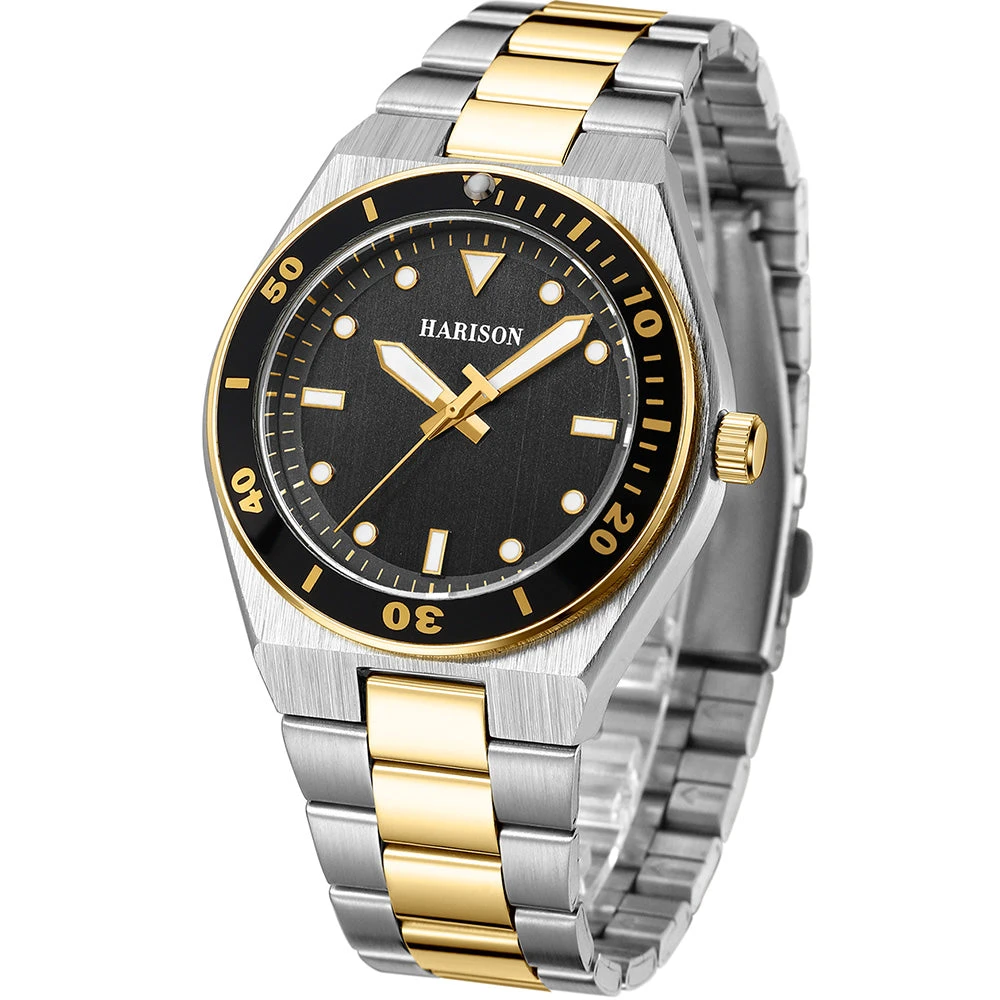 Harison Luis XM577-1 42mm Two-Tone Stainless Steel Watch 2 Harison Luis XM577-1 42mm Two-Tone Stainless Steel Watch - Image 2