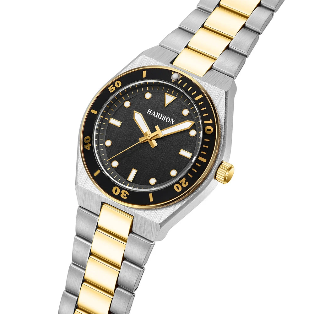 Harison Luis XM577-1 42mm Two-Tone Stainless Steel Watch 3 Harison Luis XM577-1 42mm Two-Tone Stainless Steel Watch - Image 3